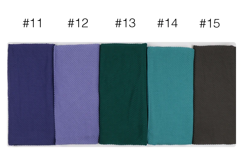 Women Pleated Hijab Headscarves Chiffon Hijab Headband Scarf for Muslim Veil Georgette Crinkle Islam