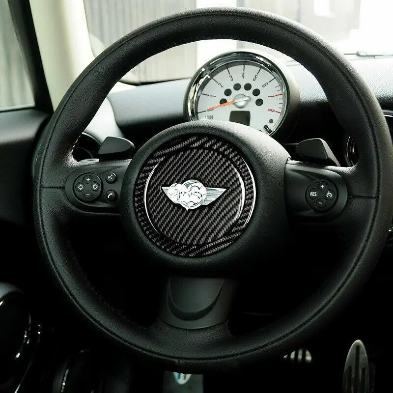 

Carbon Fiber Car Steering Wheel Sticker Trims For Mini Cooper R55 R56 R60 R61