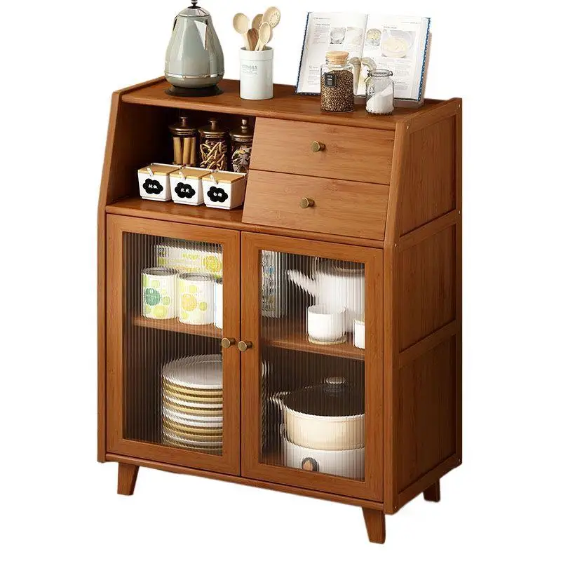 DE 3 Sideboard Cabinet Tea Cabinet New Chinese Style Simple Kitchen Storage Living Room Wall Dustproof Storage
