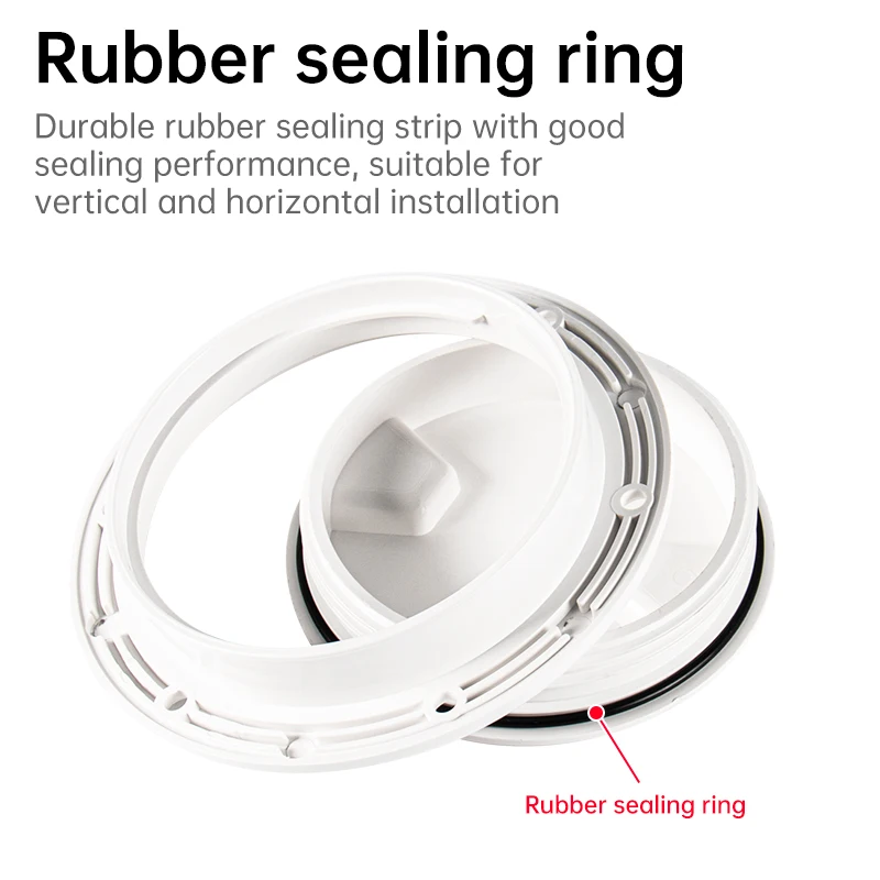 Boat-Ready Round Non-Slip Inspection Hatches Sizes 4" 6" 8" with Detachable Cover ABS Plastic Screw Out Access Hatch