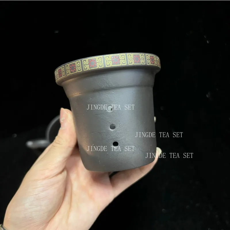 Authentic Purple Clay Teapot Dragon Pattern Tea Cup Large Filter Tea Maker Pu'er Teacup with Handle Master Cup Home Tea Set