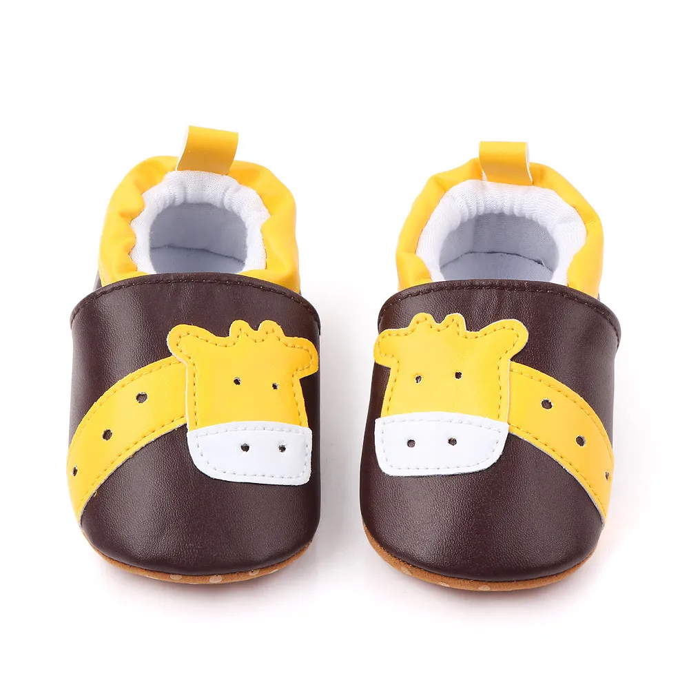 New Baby Boy Girl Shoes Cute Cartoon Leather Shoes Toddler Soft Sole Anti-slip First Walkers Infant Newborn Crib Shoes Moccasins 2