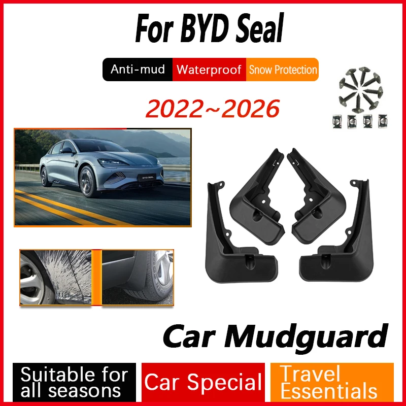 

Car Mud Fenders For BYD Seal 2022 2023 2024 2025 2026 Anti-splash Mudguards Front Rear Splash Guards Mudflaps Auto Accessories