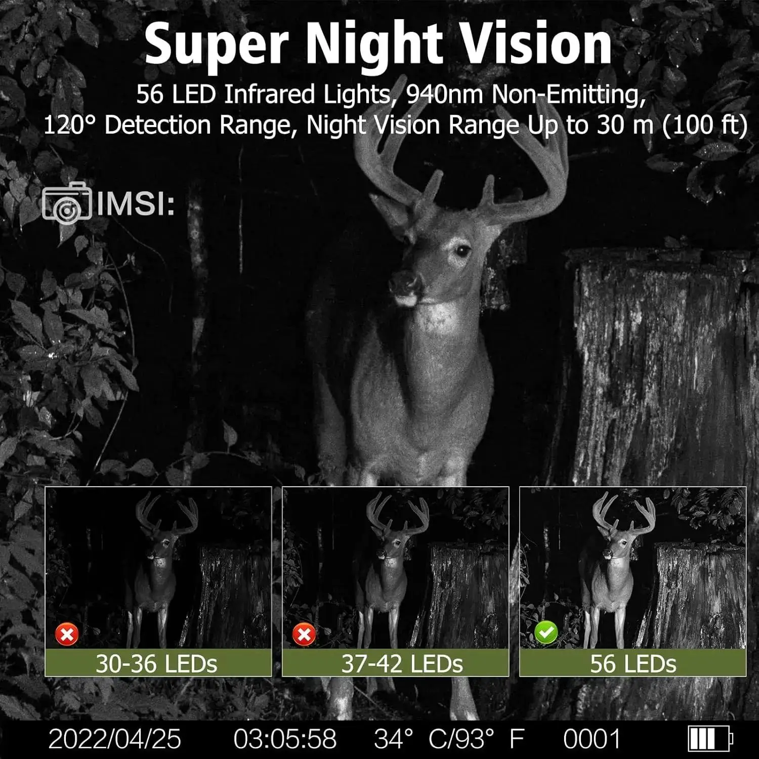 Im freien Wasserdichte 30MP 2K Solar Panel Jagd Kamera Infrarot Nachtsicht Überwachung Wildlife Foto Falle Tracking Kamera – Detail 5