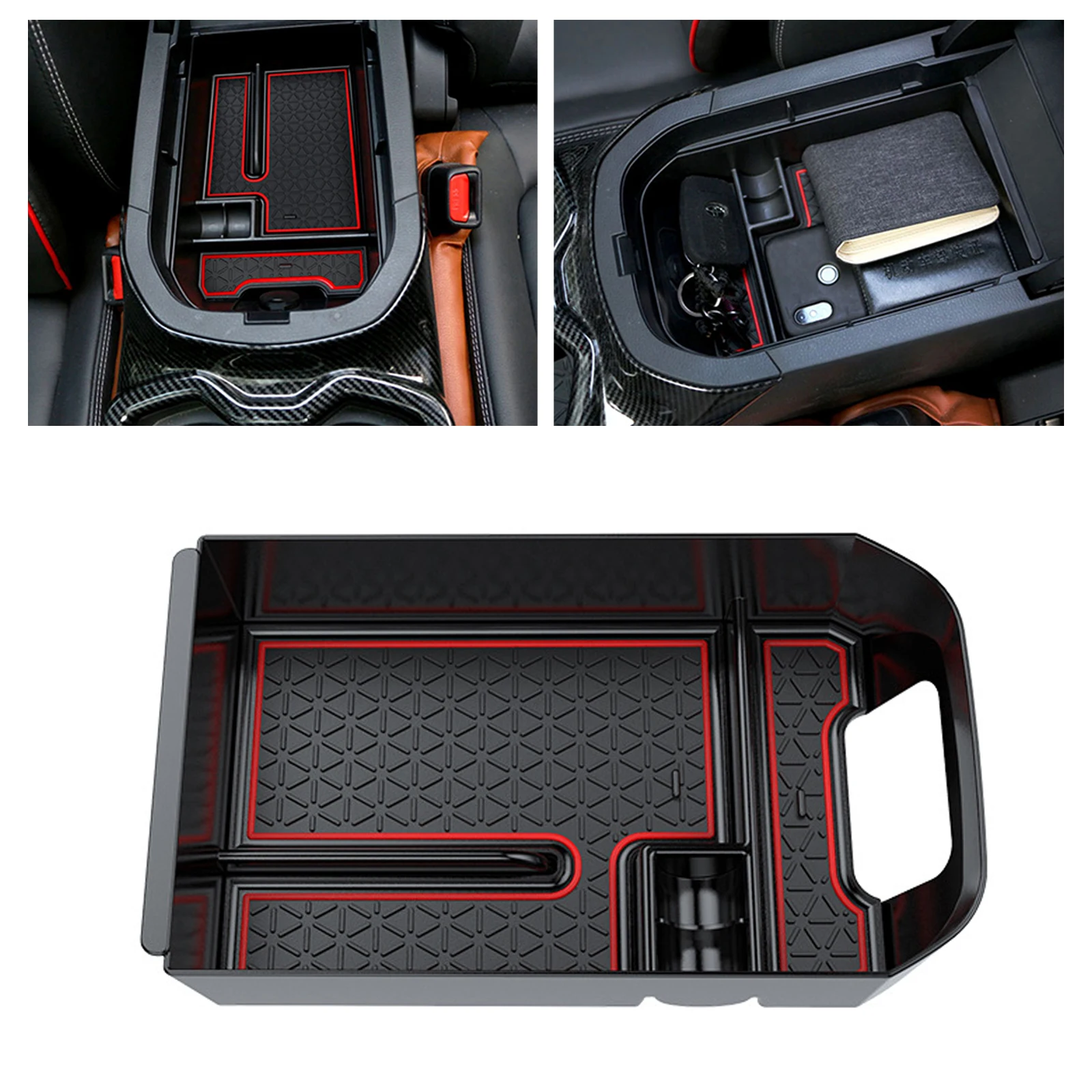 

For Toyota RAV4 RAV 4 2019 2020 Central Storage Box Armrest Armrest Glove Holder Plate Car Container Organizer Car Accessories