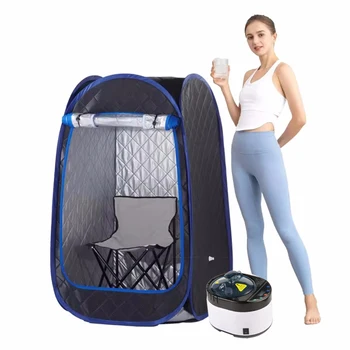 เต็นท์ซาวน่าในร่มสำหรับสปาที่บ้านเต็นท์ซาวน่าอบไอน้ำแบบพกพาพร้อม4L อบไอน้ำ1500W 1