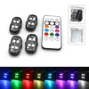 2/4pcs Wireless LED Strobe Lights Car Decor Atmosphere Light, 8 Colors Rechargeable Led Lights Anti-Collision LED Warning Light 4