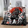 Japanese Samurai Blanket Japan Sunset Landscape Art Soft Flannel Blanket Bedspread Sofa Warming Cover 1