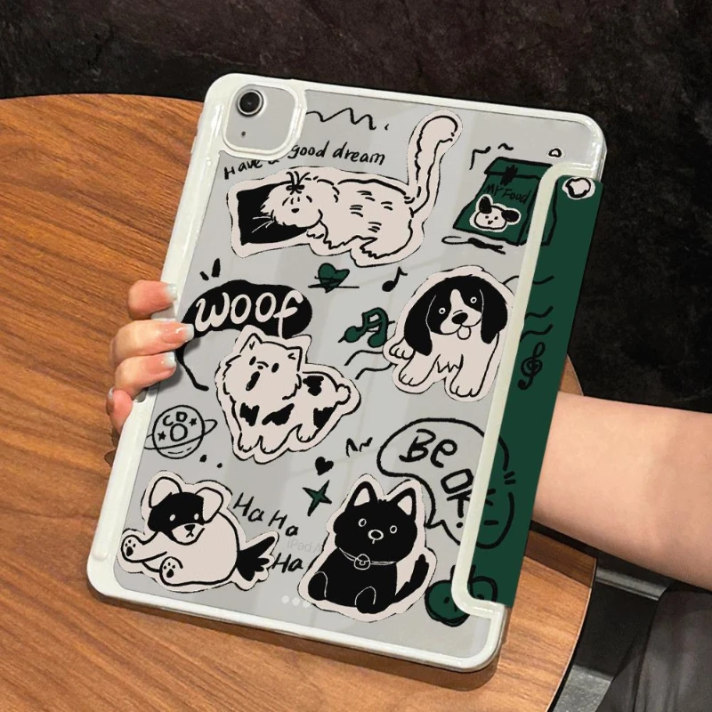 Pro 11 2nd 3rd 4th Tri-fold Funda Cute Puppy for 10.9 10th Gen IPad Air 5 4 Ipad 9.7inch Ipad Air3 10.5 Tablet Cover