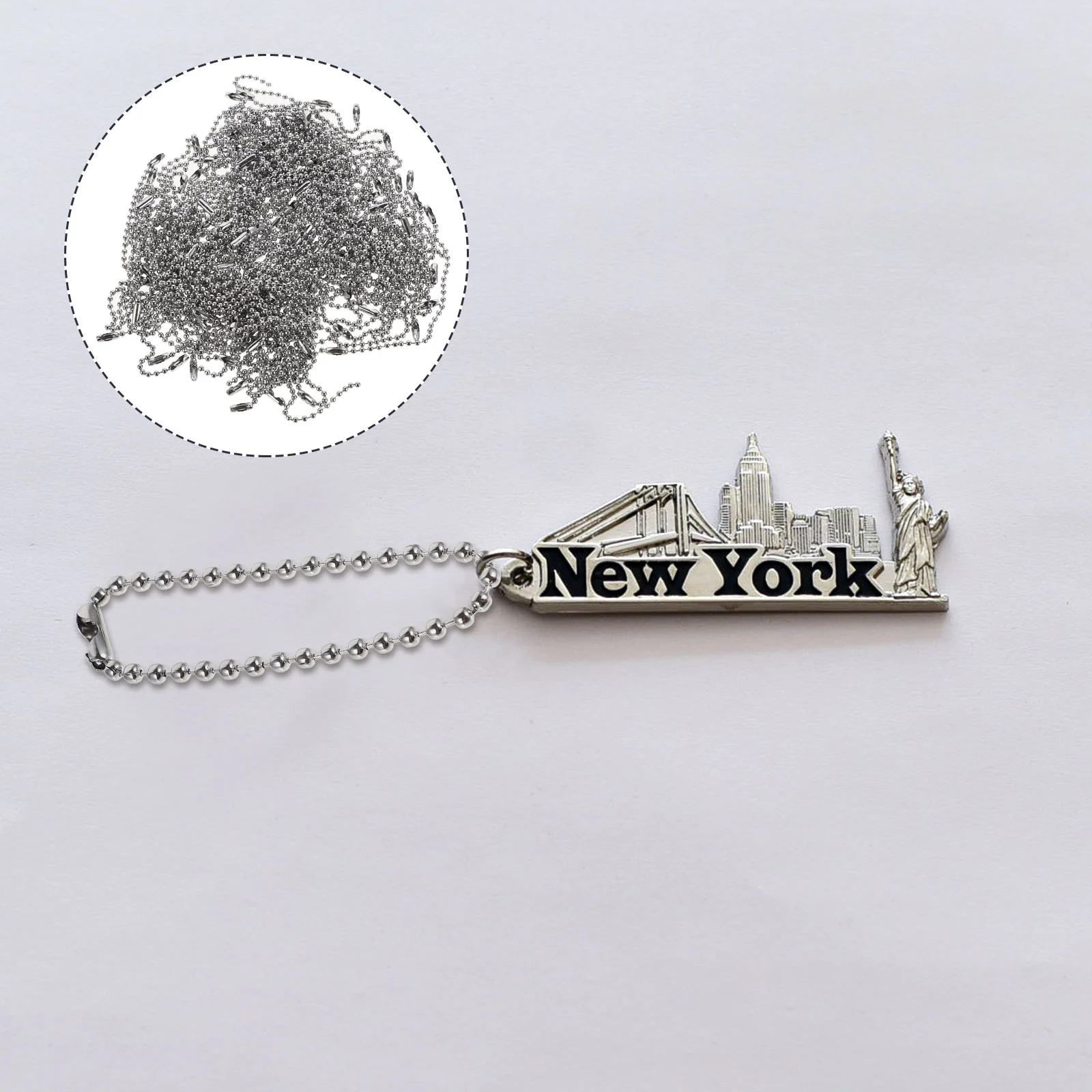 

Ball Chain Bead Metal Durable Tag Chains Hanging Connector Premium Iron Jewelry Bag Jewlery