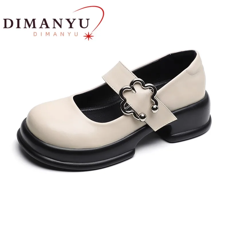 

DIMANYU Mary Jane Shoes Women Platform 2024 New Round Toe Preppy Style Girls Lolita Shoes Large Size 41 42 43 Women Loafers