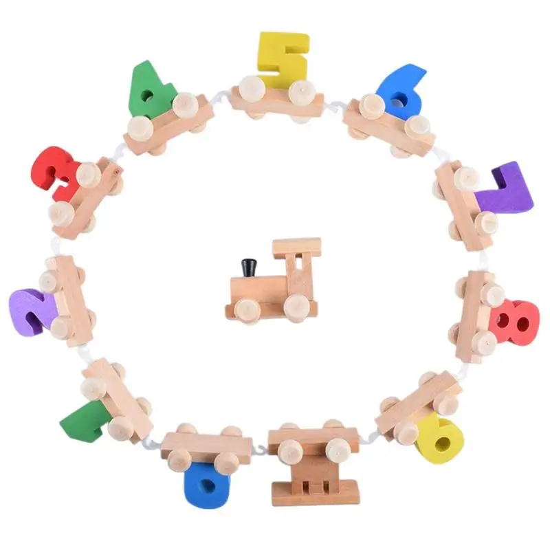 

Number Train Set Toddlers Wooden Number Train Toys 12pcs Montessori Numbers Learning Educational Toys Birthday Gifts For Kids