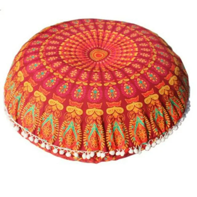 43CM Round Cushion Pillowcase Mandala Pillowcase Bohemian Cushion Cover Floor Cushion Pillows Cover Household 3