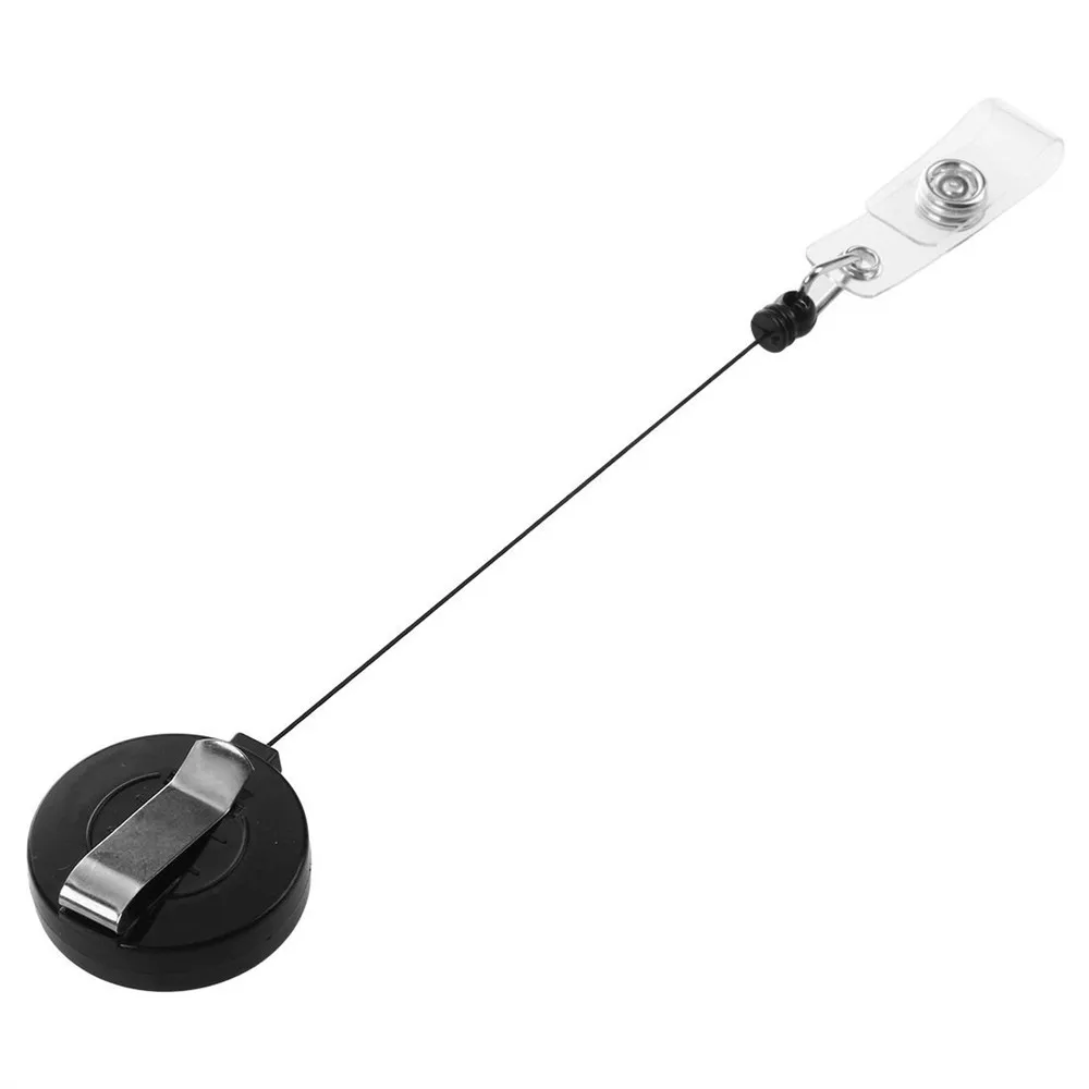 Retractable Badge Holder 20 colors Pull Badge Holder Reels Key Ring Chain Clips Office supplies school students ID Lanyard