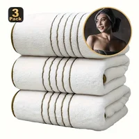 Ensemble de 3 serviettes de bain en corail ultra-douces, séchage rapide, serviettes de spa de luxe, grandes serviettes de bain, légères, très absorbantes 6