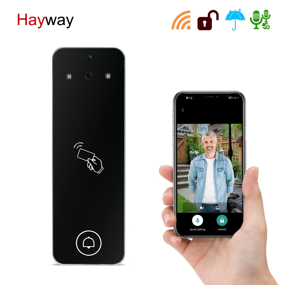 

Hayway Tuya Smart Video Doorbell Wifi Home Video Door Phone Wireless Doorbell Camera Support RFID Unlocking IR Night Vision