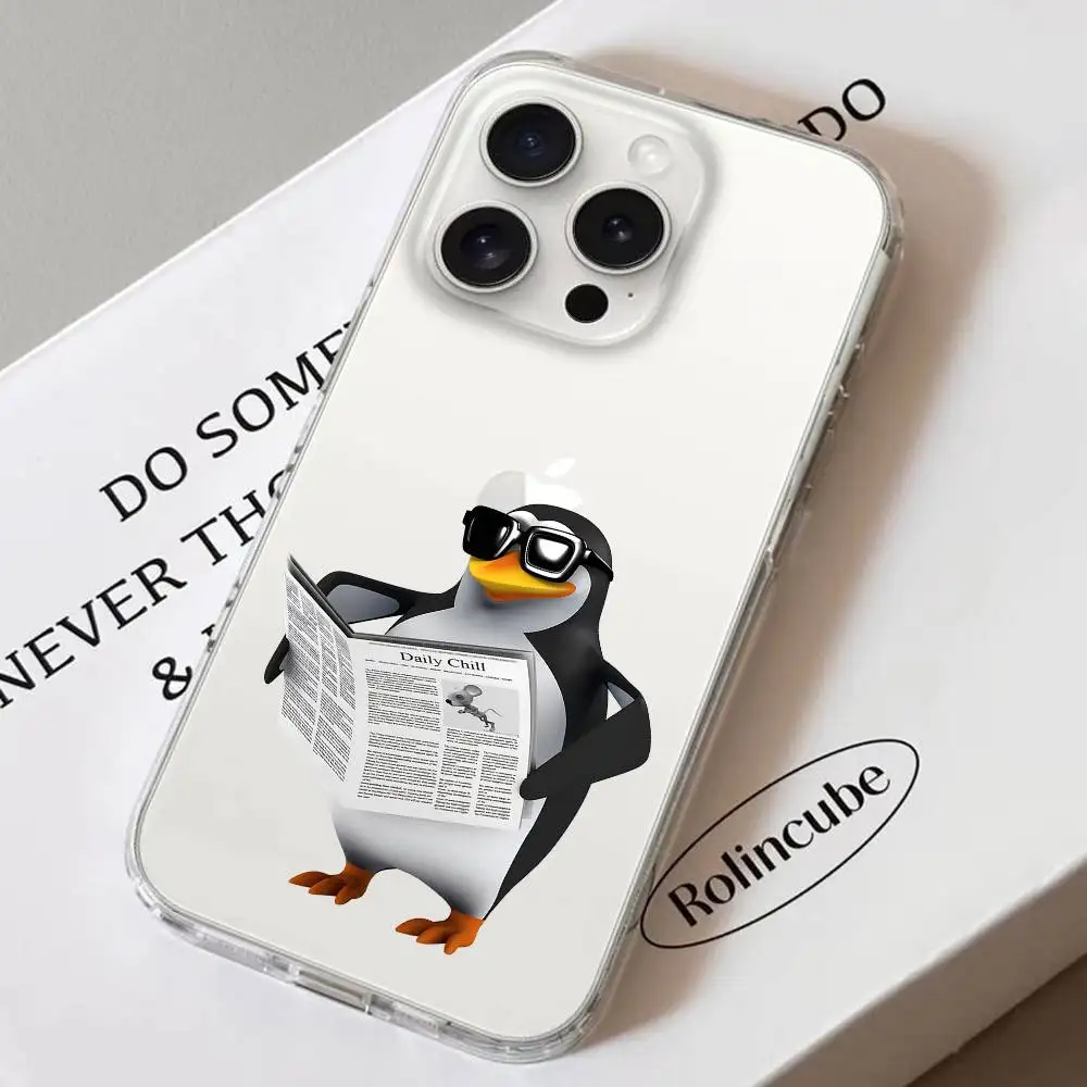 Madagascar Penguin Themed Clear Soft Phone Case