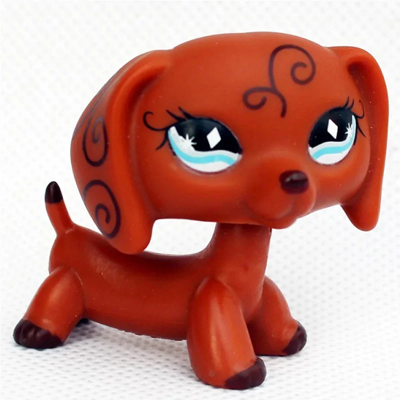 pet lps Toys Rare Dog Collection Cute DACHSHUND Old Original gen 3 Animal Figure Kids Christmas Gifts