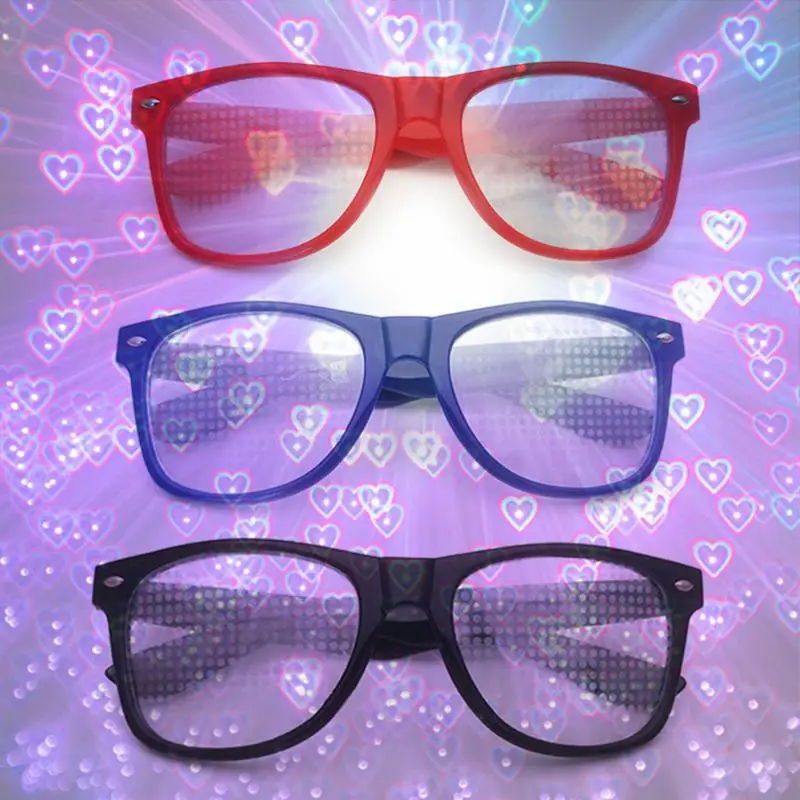 Love Heart Shape Sunglasses Love Special Effects To Watch The Light Change Into A Heart-shaped Glasses At Night Sunglasses cute blue light glasses