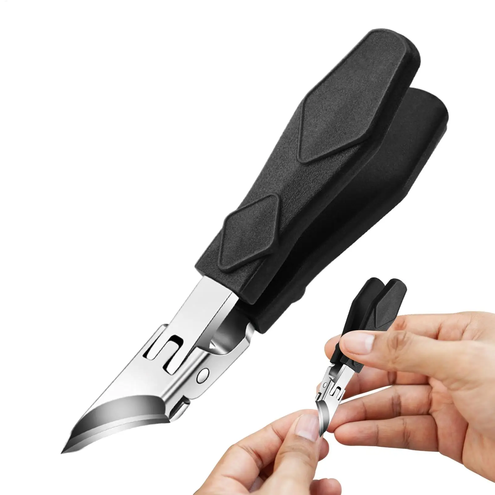 1pc Slanted Nail Clippers Heavy Duty Anti-splash Curved Nail Clippers Pedicure Tools for Women Men Elderly Adults Kids Household