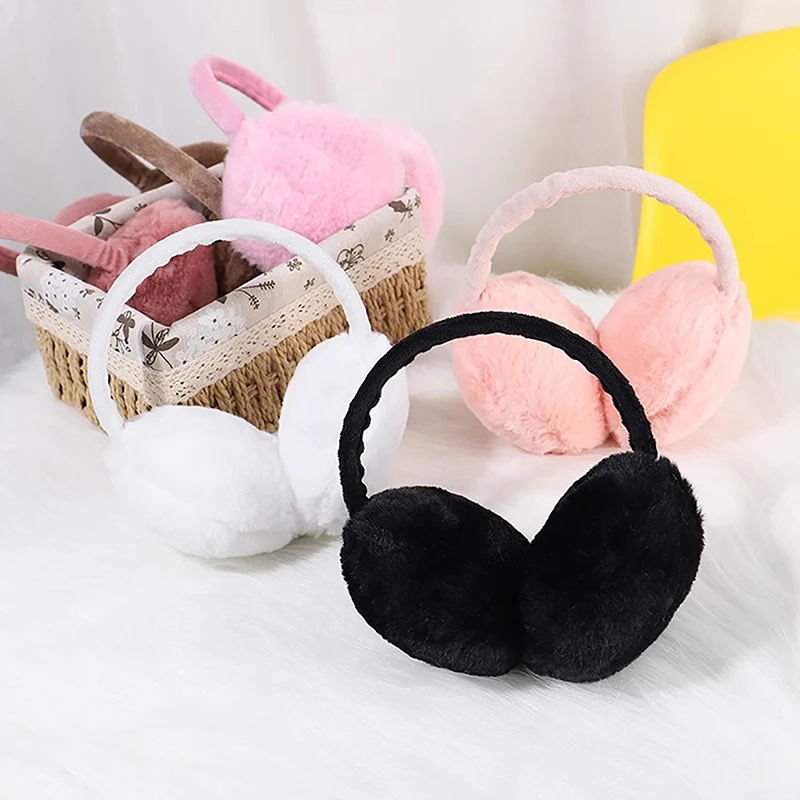 Warm Earmuffs Soft Plush Ear Warmer Winter Warm Earmuffs for Women Fashion Solid Earflap Outdoor Cold Protection Ear-Muffs Ear Cover