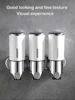 Stainless Steel Soap Dispenser Simple Clean Wall-Mounted Manual Pressing Shower Gel Hotel Bathroom Single Double Tube Soap Box 6