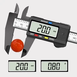 Precision 150mm Carbon Fiber Digital Caliper with LCD Display and Auto - Shutdown Function (With bag grey)