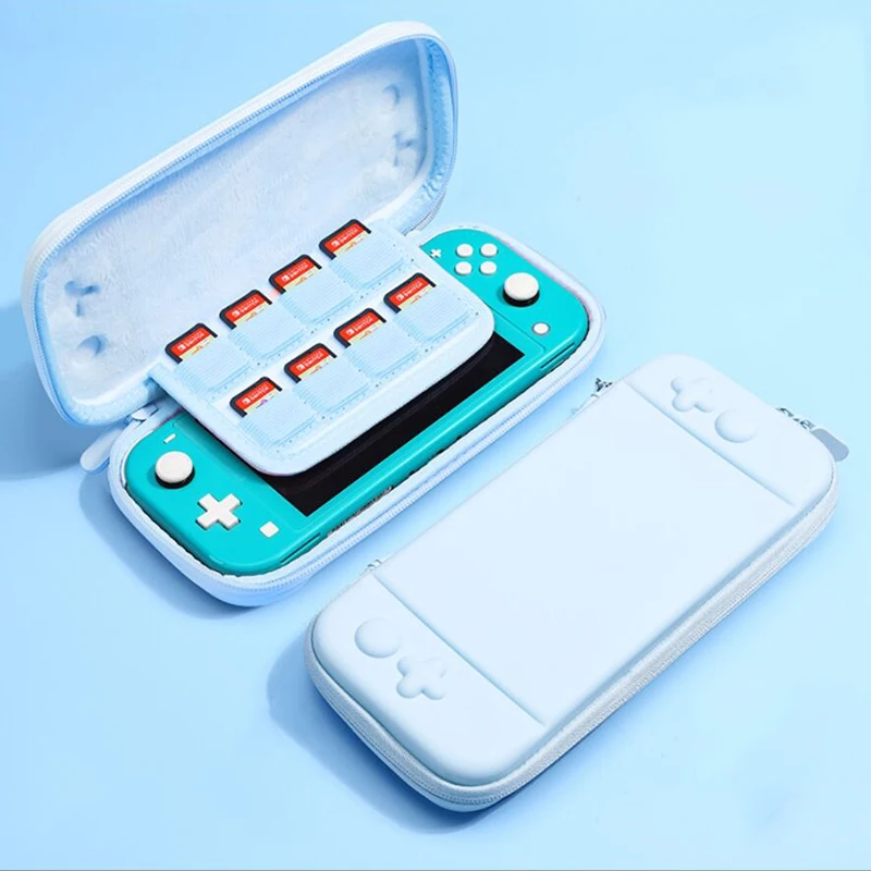 Custodia rigida portatile 3 in 1 per Switch Lite Console accessori per giochi Storage con simpatica copertura per impugnatura del pollice spedizione gratuita