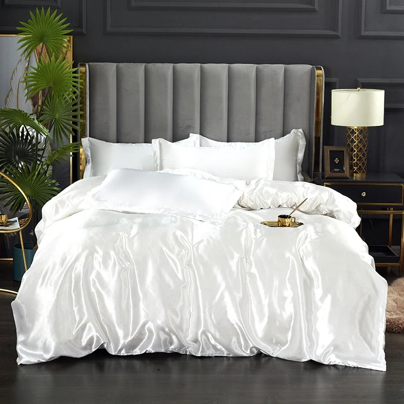 Luxury Silk Bedding Set with Duvet and Pillowcases