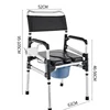 Portable Elderly Commode Chair - Foldable Toilet Seat, Easy Setup for Pregnant Women, Household Potty without Drilling 6