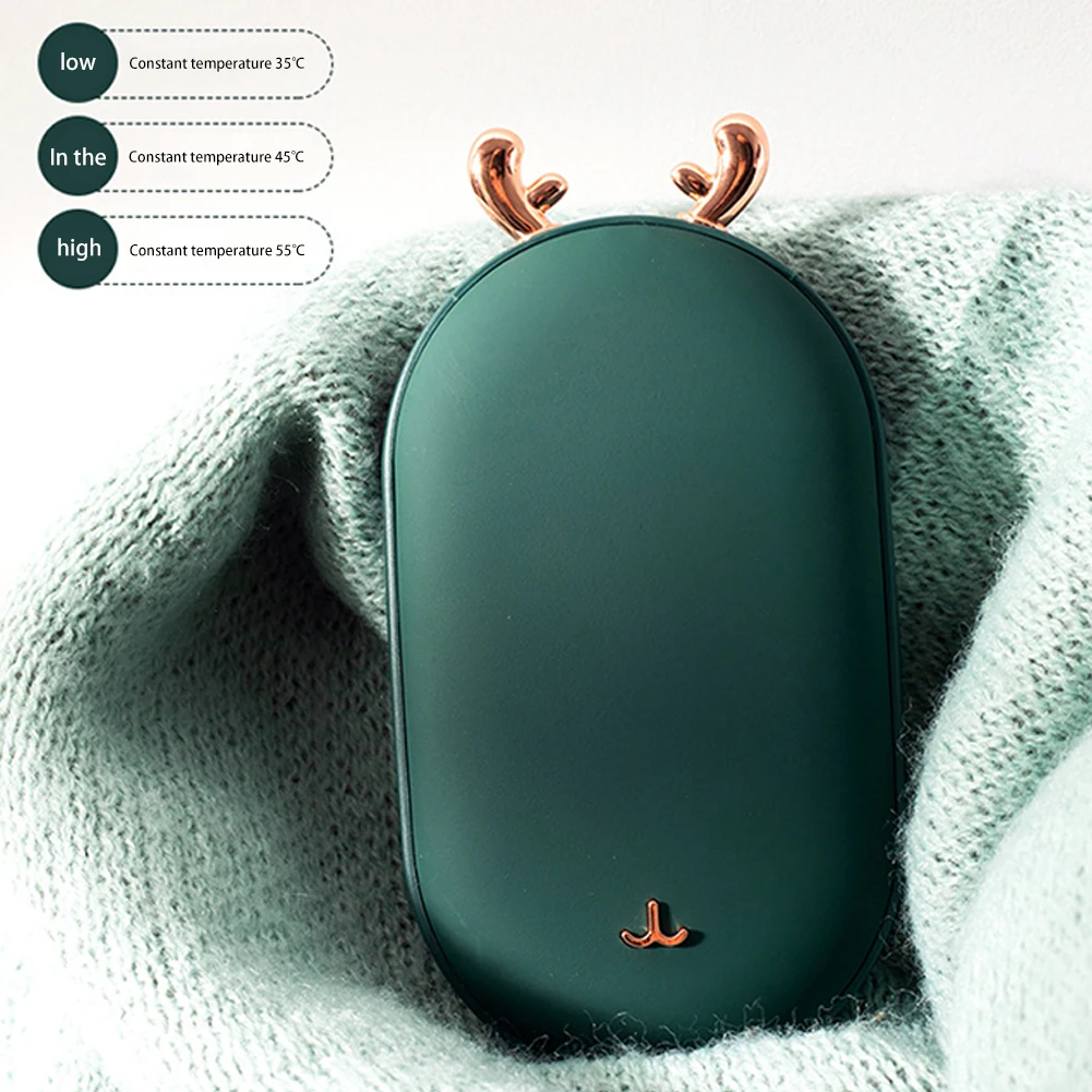 2 in 1 Electric Hand Warmer 5200mAh Power Bank Electric Pocket Heater Portable Hand Warmer Hunting Golf Camping Gear Warm Gifts