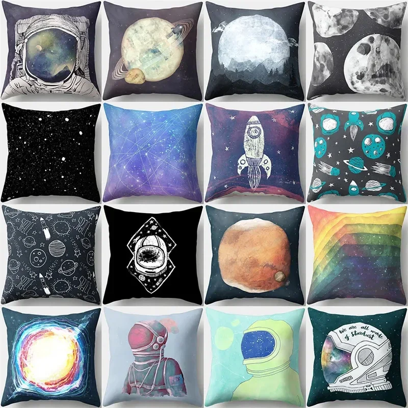 

Creative Fantasy Clouds Sky Pillowcase Earth Double Sided Dream Art Planet Cushion Cover Multicolors Pillow Cover Modern DF1820