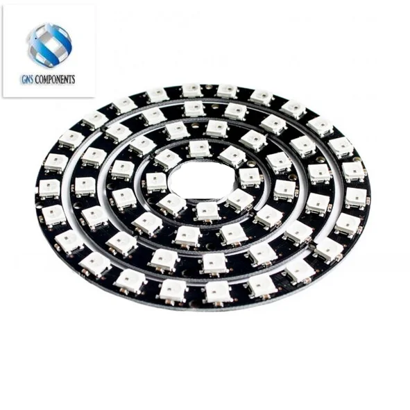

RGB LED Ring 8/12/16/24 Bit WS2812 5050 RGB LED with Integrated Driver Drop