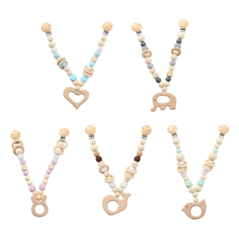 

Pacifier Chain Crib Toy Baby Rattle Clip Lovely Pendant Toddler Teething Bead