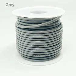 Premium High - Temperature Soft Silicone Stranded Tinned Copper Wire Collection - 26 AWG 50m - 1roll (Grey)