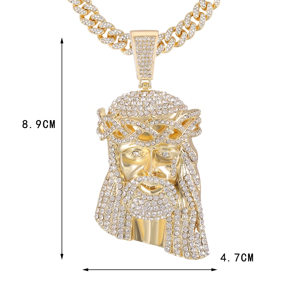 Buy CNZXCOIce Chain, Big Size Shark Pendant Necklace, For Men 6ix9ine Hip  Hop Bling Jewelry, With Iced Out Crystal Miami Cuban Chain Fashion Jewelry  (Color : B) Online at desertcartINDIA