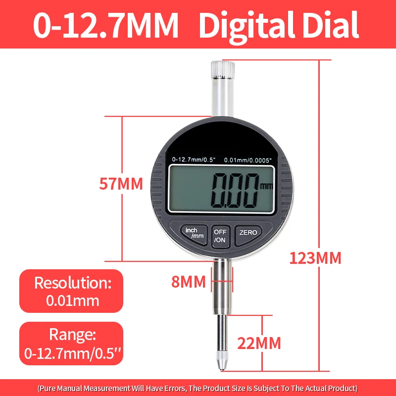 Precision Dial Indicator Gauge - 0-10mm Measurement Tool