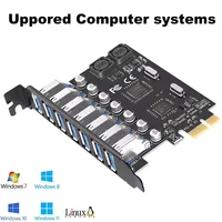 USB 3.0 PCI-E Expansion Card 7 Ports USB 3.0 Hub Adapter External Controller PCI-E Extender PCI Express Card for Desktop PC - Image 5