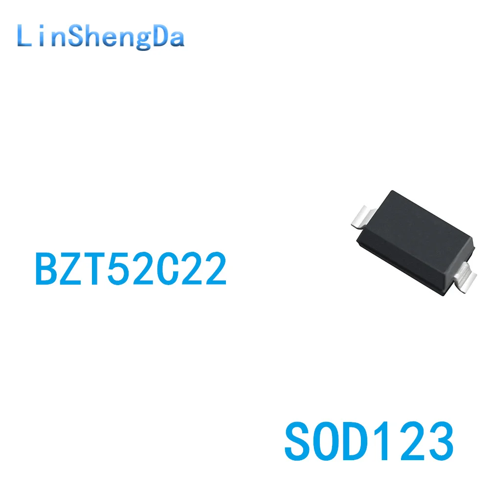 

SMD voltage regulator diode BZT52C22 22V SOD123 1206 WN 1 disk 3K=130 yuan