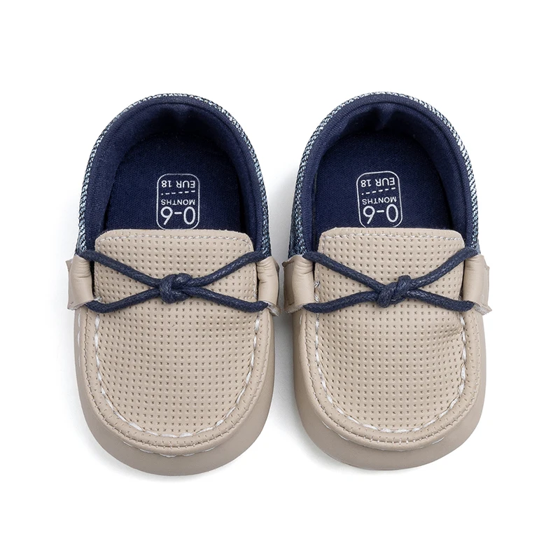 VISgogo Baby Boy Oxford Shoes Soft Bottom Crib Shoes Lightweight Anti-Skid Infant Prewalker Loafers