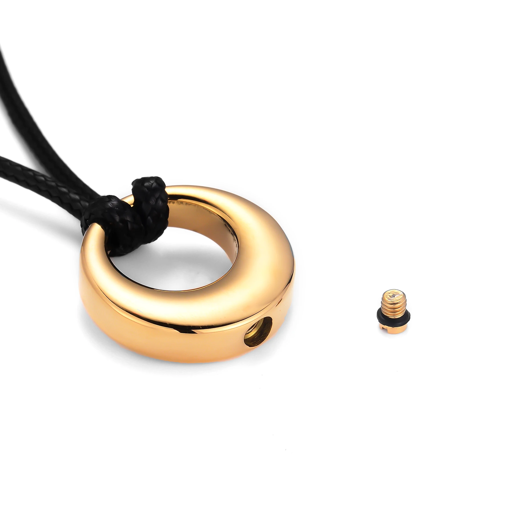 Collana con ceneri, urna commemorativa, ciondolo in acciaio