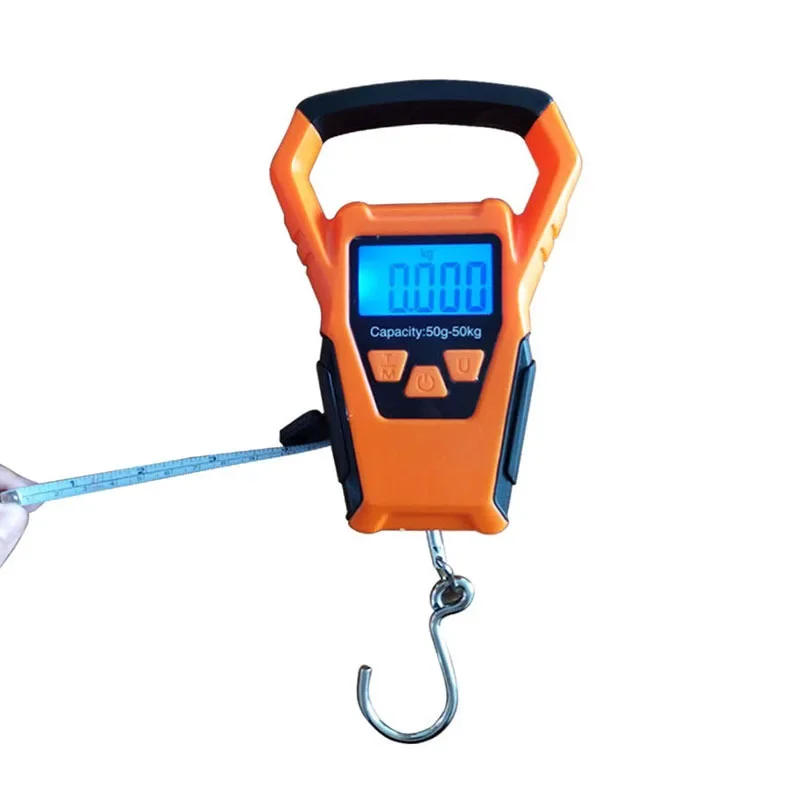 Portable electronic scale tape measure digital display hook hanging scale portable measurement fishing