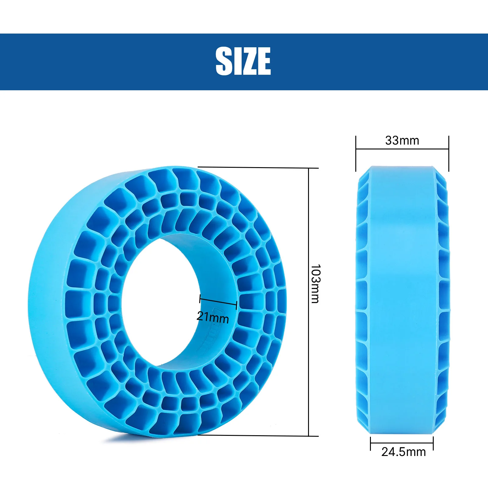 INJORA Silicone Rubber Inserts Foam For 108-110mm (4.35" OD) 1.9" Tires