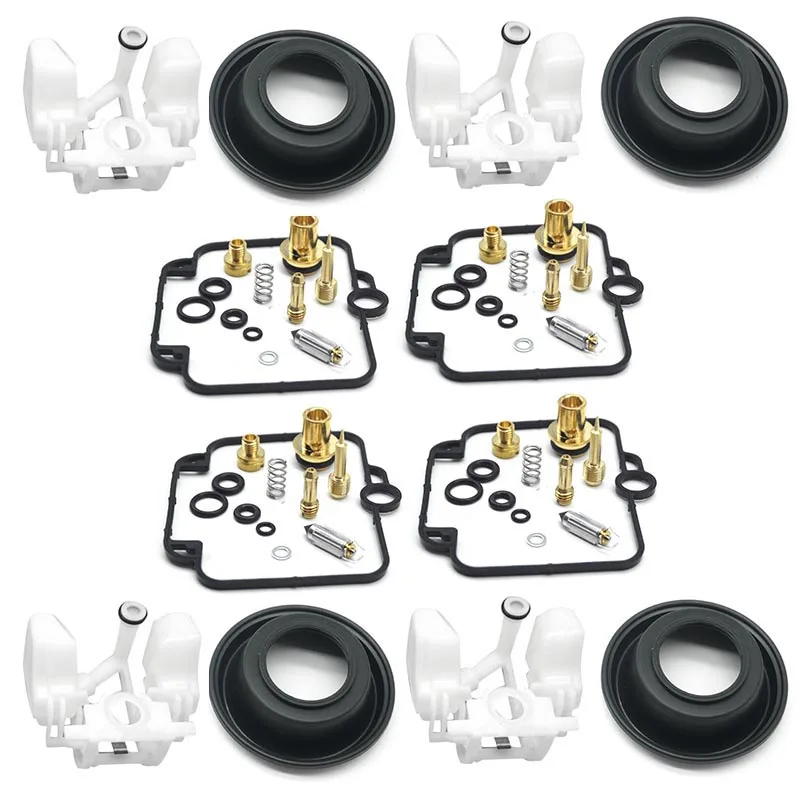 4 Kit Riparazione Carburatore Mikuni BST36: Membrana E Galleggiante Per Suzuki GSXR1100, Bandit, Katana, GSXR750