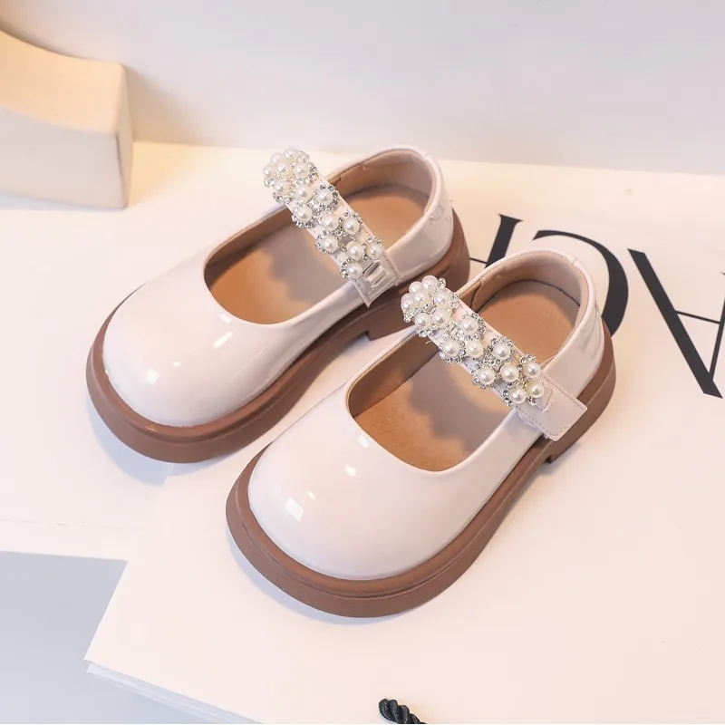 

DIMI 2023 New Children Microfiber Leather Princess Shoes Fashion Casual Soft Comfortable Non-Slip Flat Baby Girls Shoes T2313