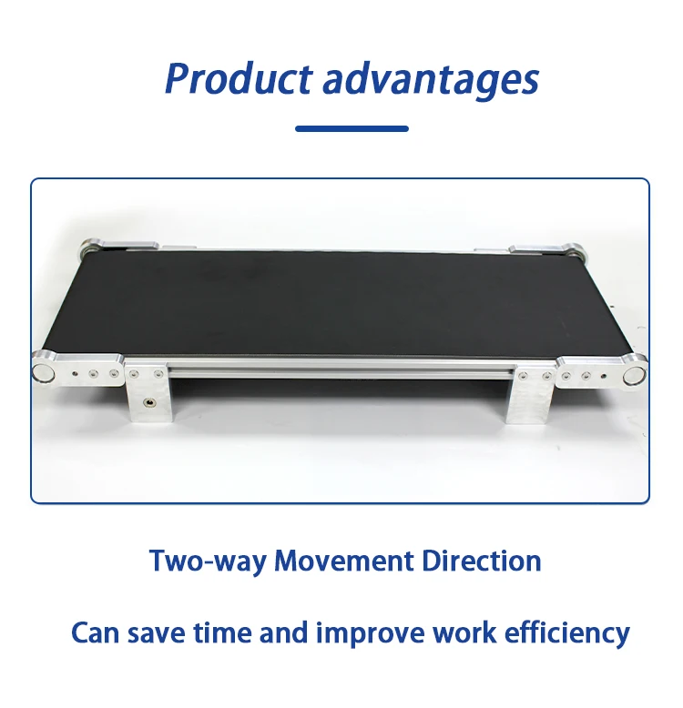 60CM Adjustable Speed Wide Mini Conveyor Belt Aluminum Alloy Electric Conveyor T