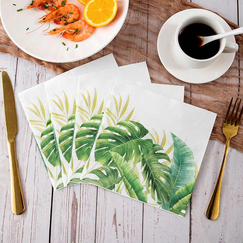

40PCS 33*33CM 2 Layer Disposable Paper Elegant Napkins Wedding Decoupage Paper Christmas Cocktail Napkins Personalized Printed