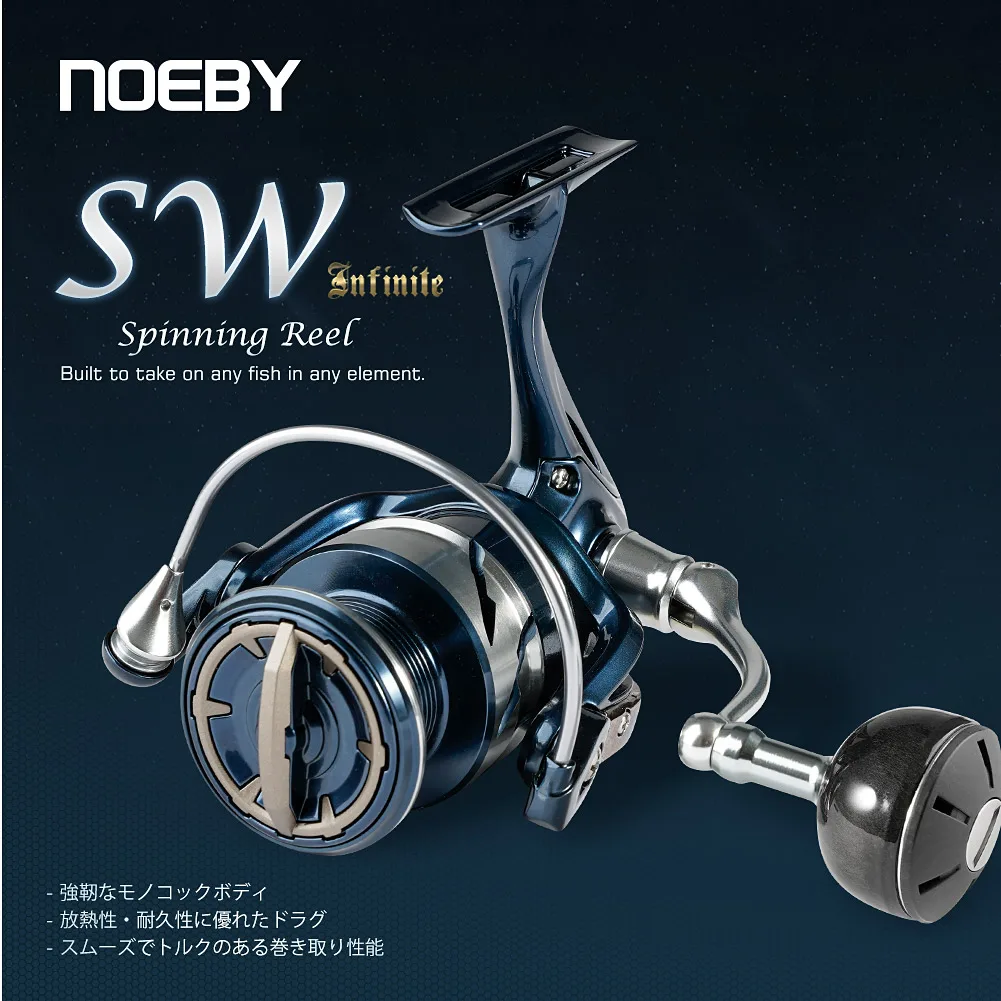 Moulinet Baitcasting Noeby Aluminium - 15 Kg Max Drag - Rapport 6,4:1 - Neuf