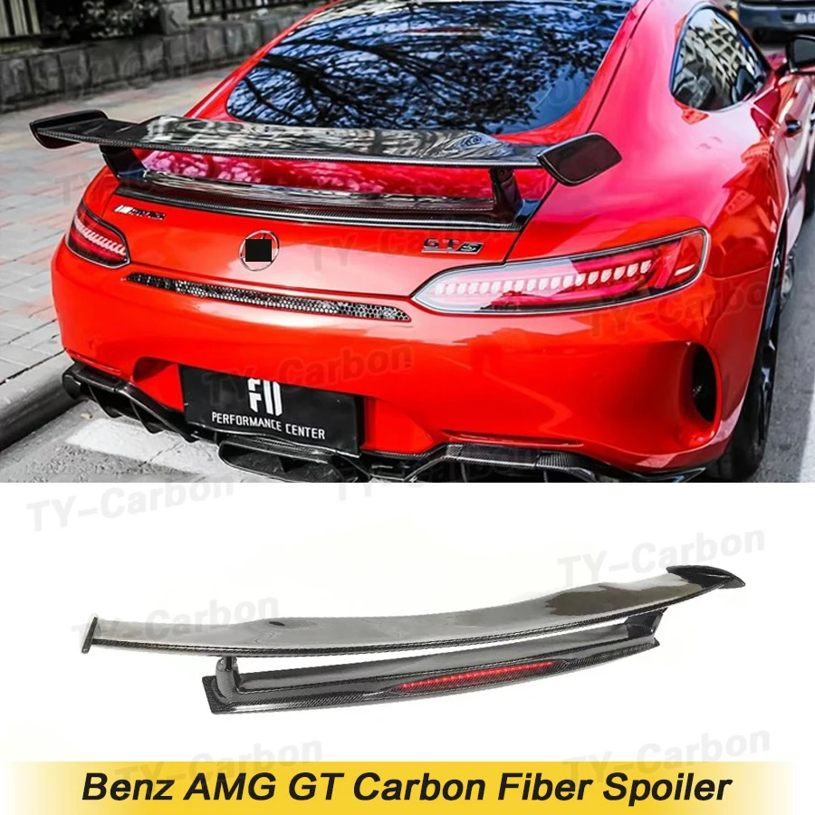 

Задний спойлер из углеродного волокна, крылья багажника, подходят для Mercedes Benz AMG GT AMG GTS AMG GTR с подсветкой купе, двухдверный автомобильный Стайлинг 2015-2021