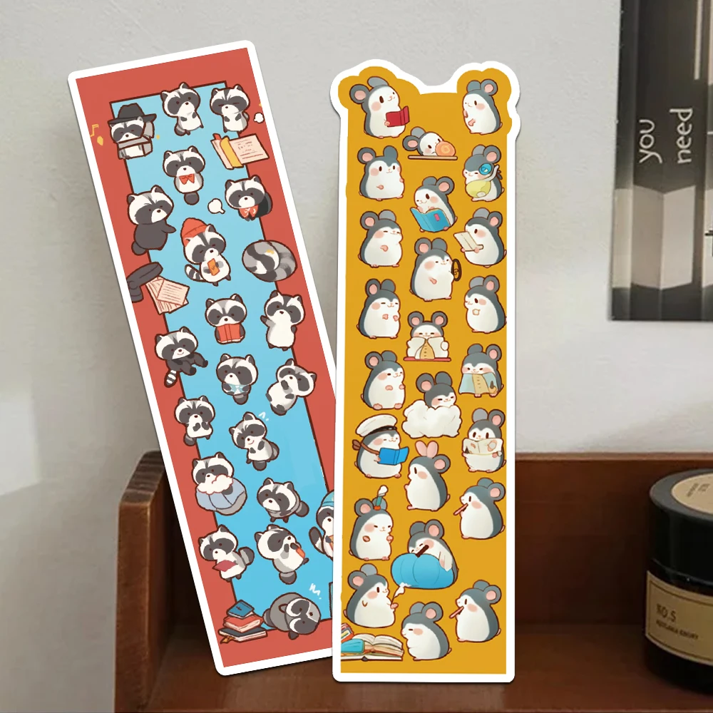 30pcs Cartoon Cute Animals Panda Duck Bookmarks Reading Pages School Stationary Supplies DIY Aesthetic animal bookmark bookmarks stationery supplies